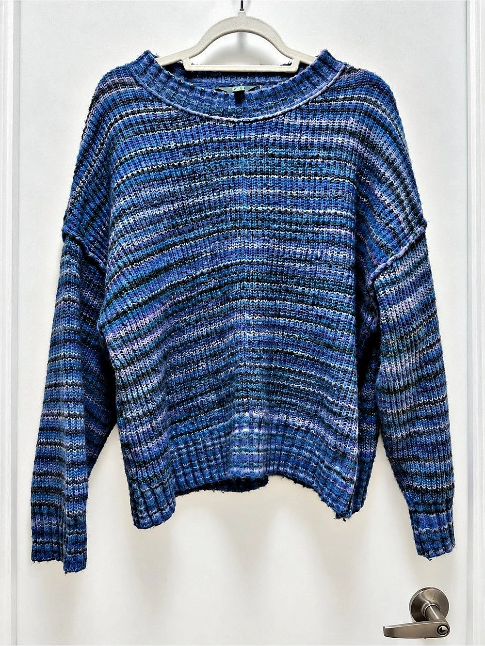 Terra & Sky Striped Sweater in Blue & Purple Size 2X
